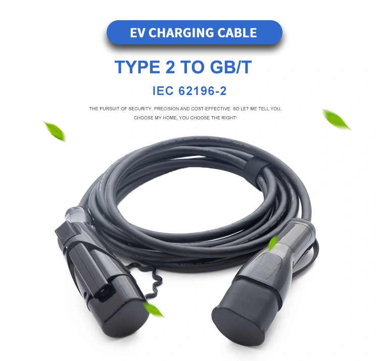 Kangni 32 AMP 1 Phase 5 Meters Type 2 to Gbt EV Charging Cable with Electric Car Tesla