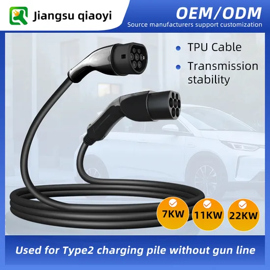 7/11/22kw Type2 Extension Cable 220V/380V EV Charging Extension Cable 16A/32A Car Accessories 
